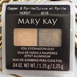 Mary Kay Foil Eyeshadow Duo in Copper & Pyrite (Green-Gold) .04 oz ~NIB~
